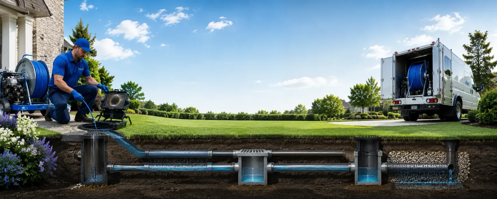 Outdoor drain cleaning information for Diamond Point, NY